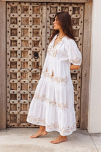 Load image into Gallery viewer, i am pylgrym - Julia Dress - White with Imperial Aari Embroidery