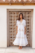 Load image into Gallery viewer, i am pylgrym - Julia Dress - White with Imperial Aari Embroidery