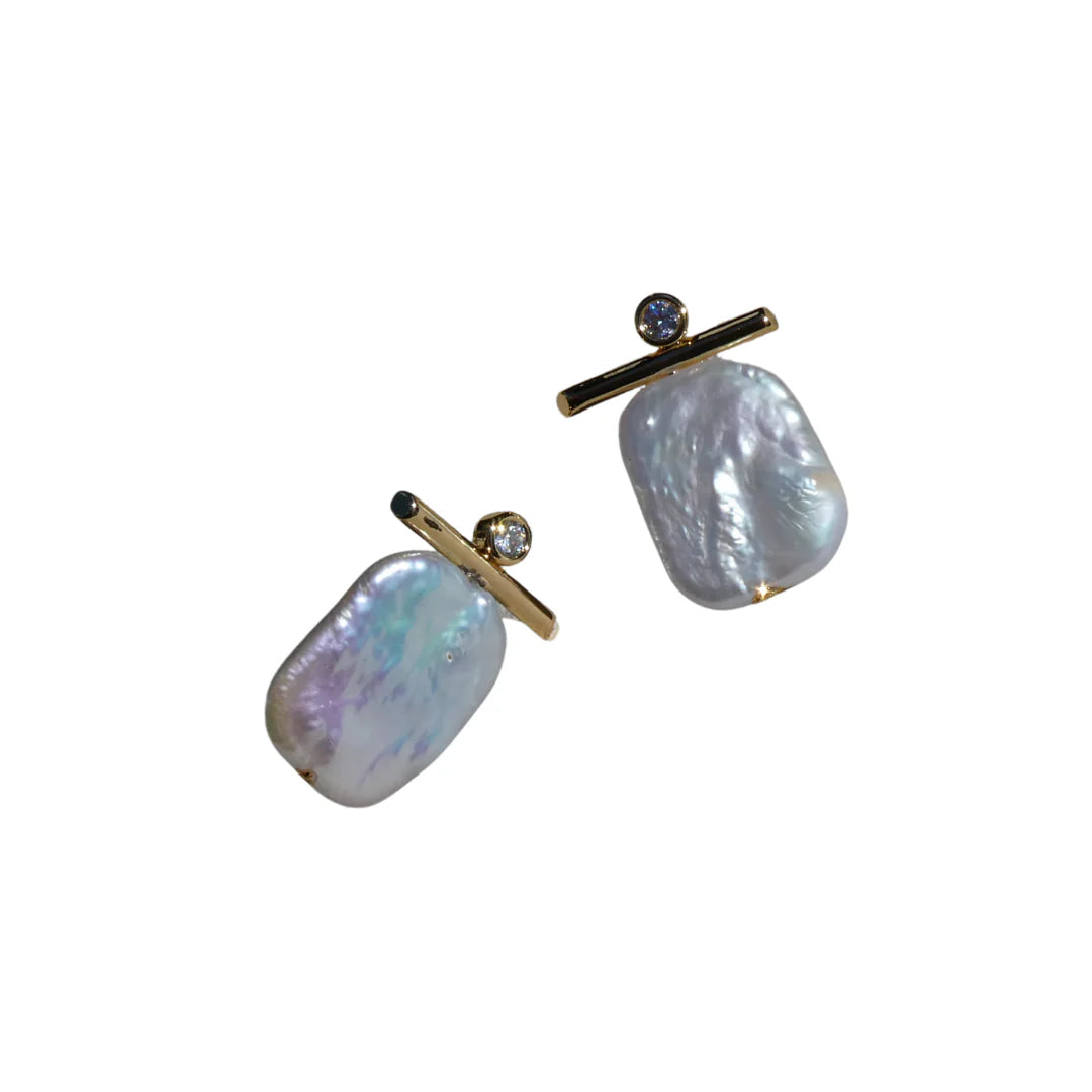 L'ora D'oro - 078 Natural Pearl Studs