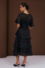 Load image into Gallery viewer, Alana Ramie Midi Dress (Black)