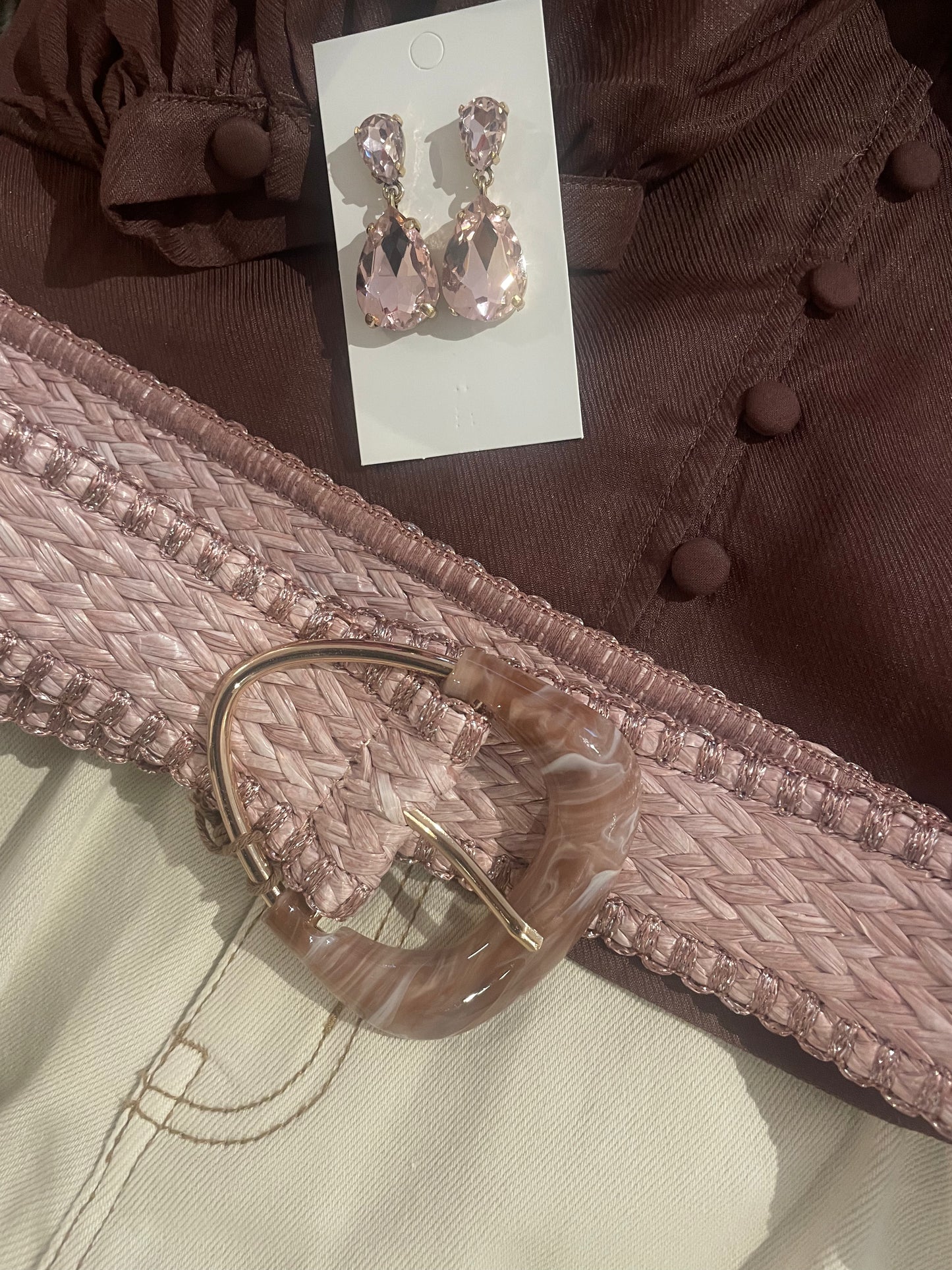 Bling Earring - Pale Pink
