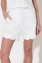 Load image into Gallery viewer, adorne - HAVEN SCALLOPED HEM SHORT (WHITE)