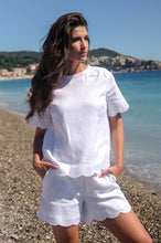 Load image into Gallery viewer, adorne - HAVEN SCALLOPED HEM SHORT (WHITE)
