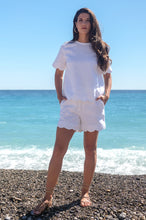 Load image into Gallery viewer, adorne - HAVEN SCALLOPED HEM SHORT (WHITE)