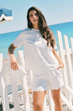 Load image into Gallery viewer, adorne - HAVEN SCALLOPED HEM SHORT (WHITE)