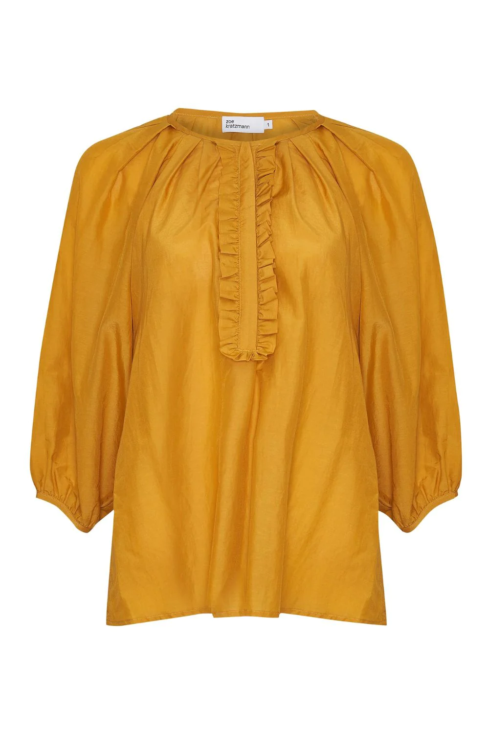 zoe kratzmann -refine top - ochre