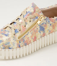 Load image into Gallery viewer, Django & Juliette -BUMP Nude Gold Ivory Cut Leather Sneakers