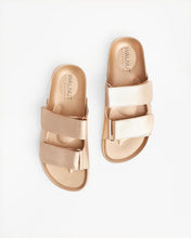 Load image into Gallery viewer, WALNUT - Penelope Leather Slide - Metallic Rose