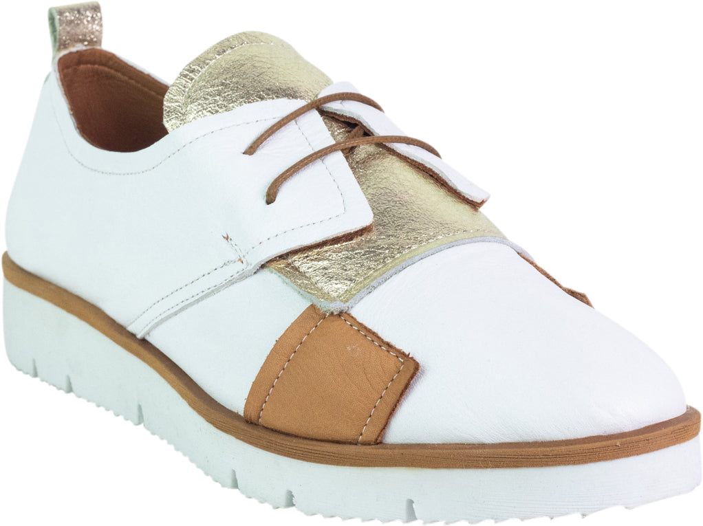 Hinako - Portsea – White/Tan/Gold