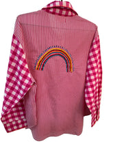 Load image into Gallery viewer, ZODA - Embroidered Cotton Blouse, Hot Pink/Whte
