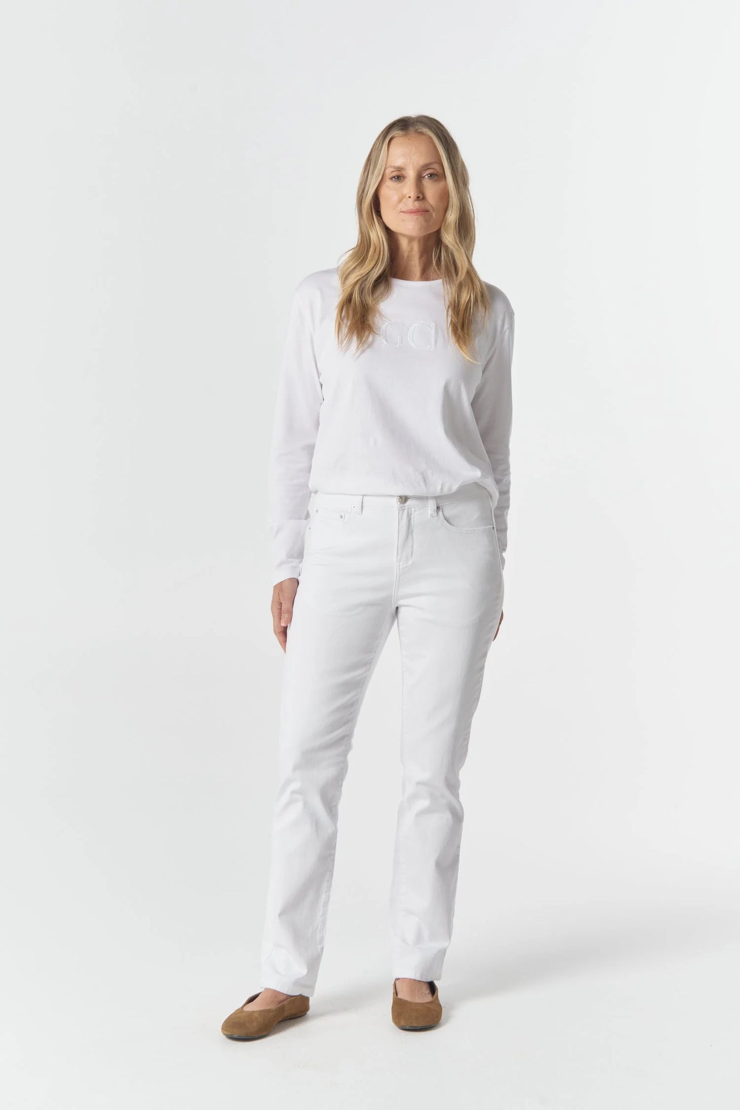 Goondiwindi Cotton - 98% Cotton 2% Spandex 5 Pocket Jean White