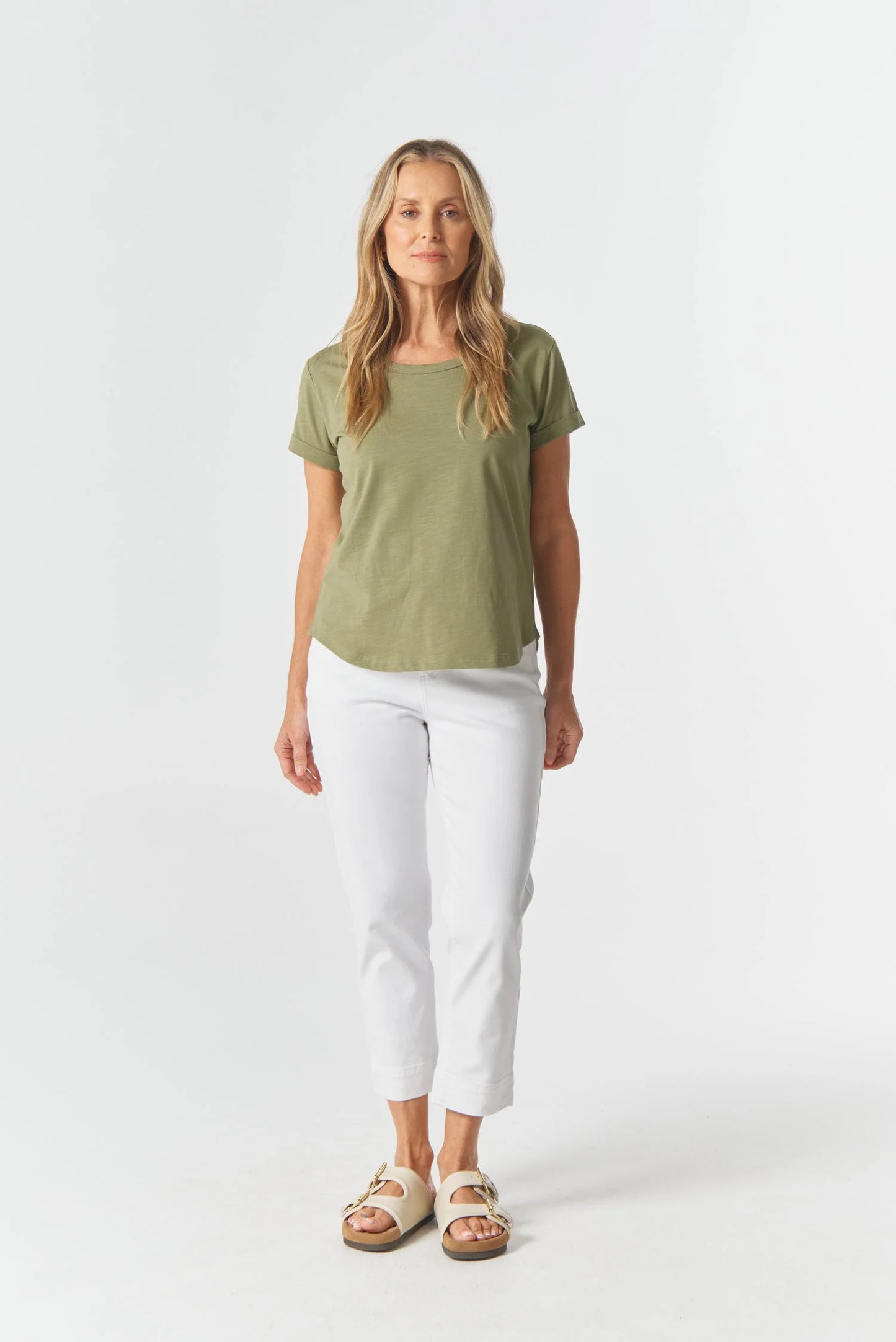 Goondiwindi Cotton - 5 Pocket Cropped Jean White