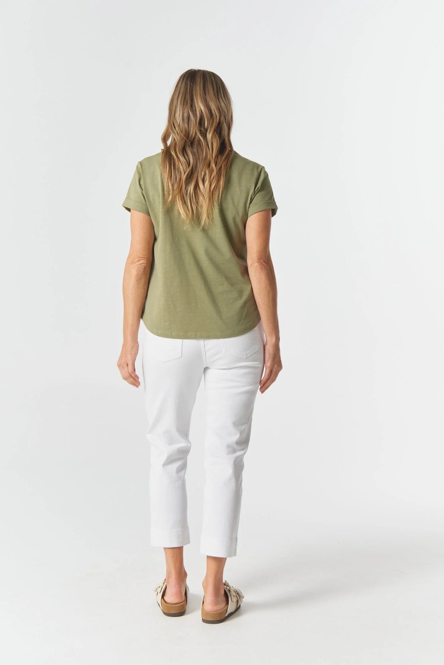 Goondiwindi Cotton - 5 Pocket Cropped Jean White