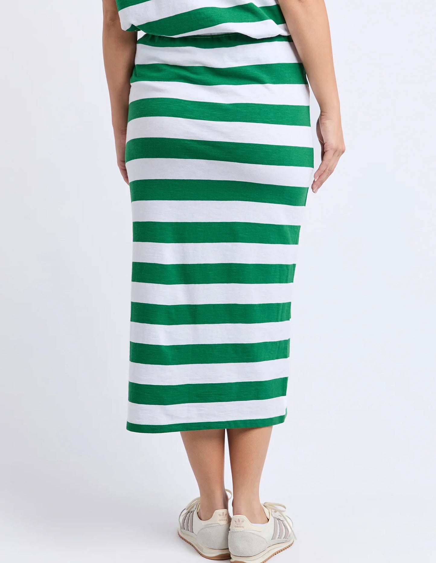 FOXWOOD - Tallow Skirt White & Green Stripe