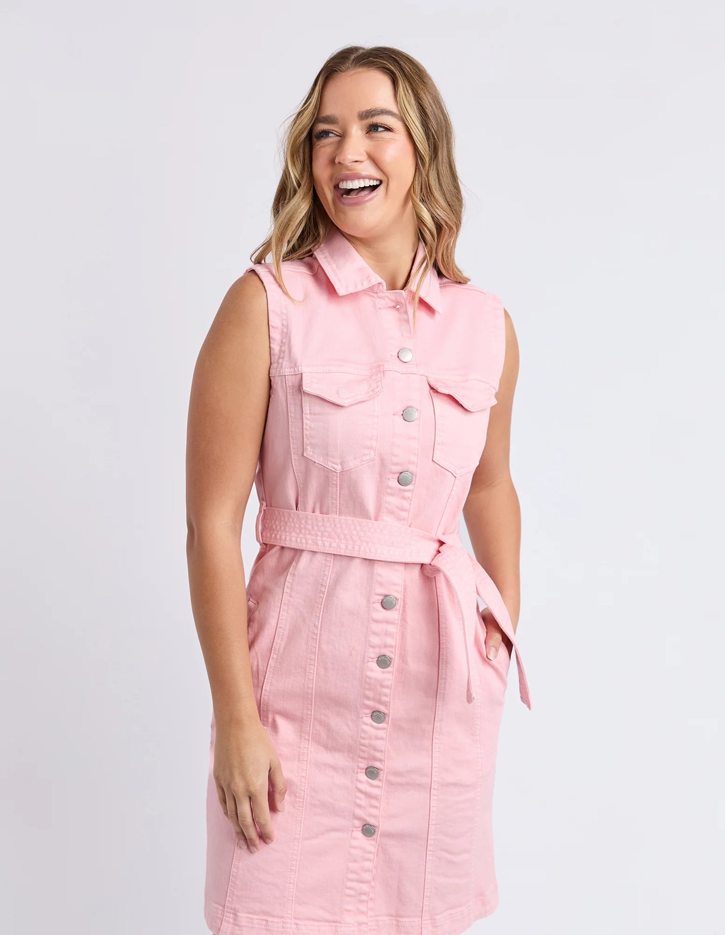 FOXWOOD - Sleeveless Talbert Dress Pale Pink