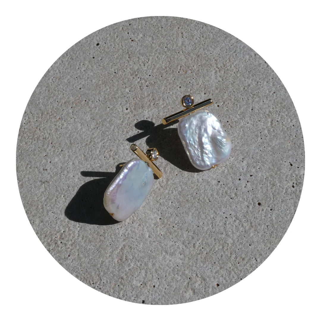 L'ora D'oro - 078 Natural Pearl Studs