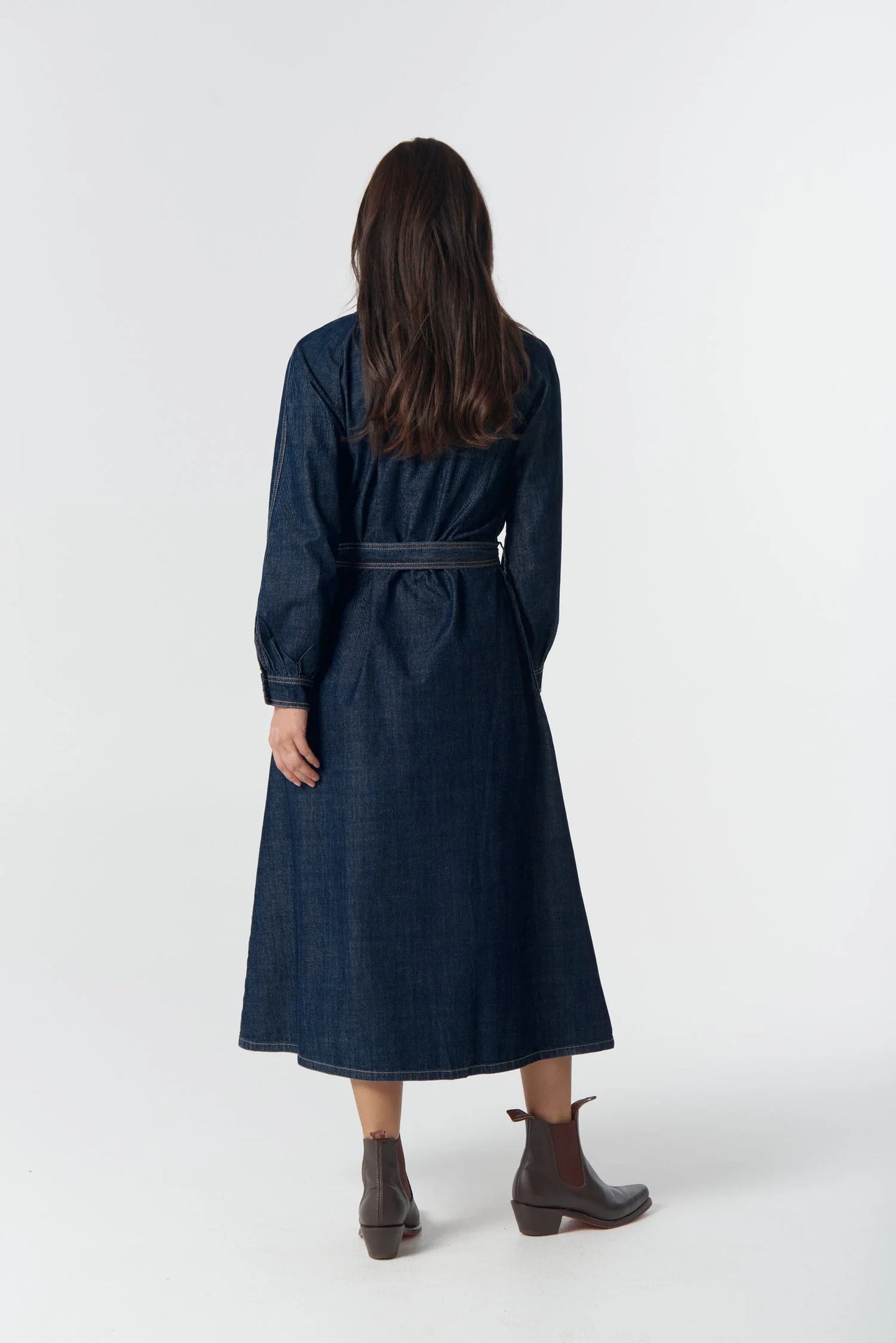 Goondiwindi Cotton - Stockman Denim Dress - Dark Indigo