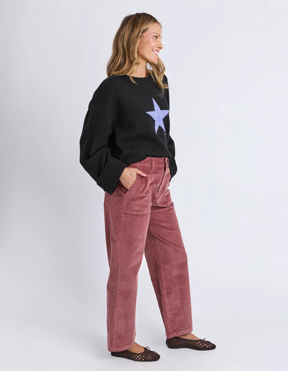 elm - Cassie Cord Pant Dusty Pink