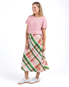 elm - Bree Check Skirt Multi Check