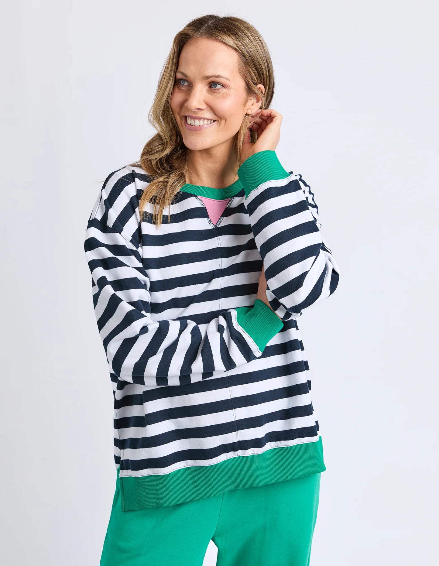 elm - Maps Crew Navy & White Stripe