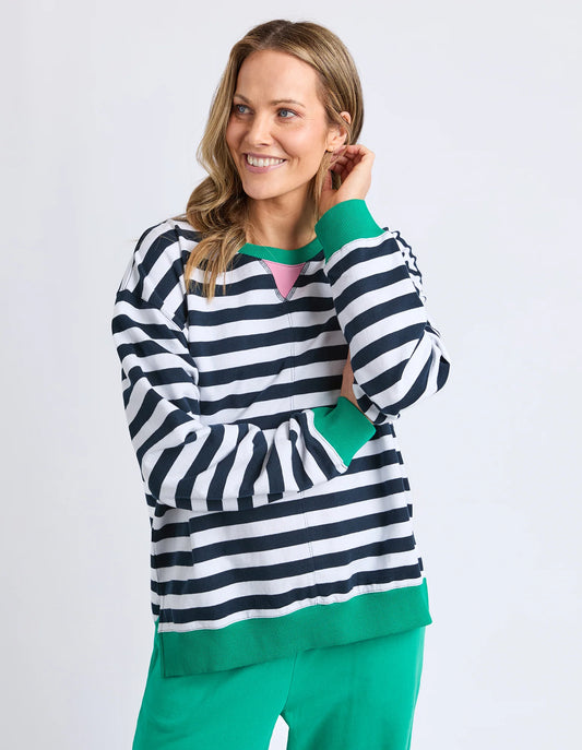 elm - Maps Crew Navy & White Stripe