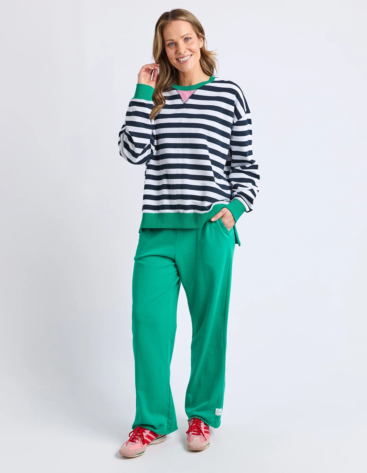 elm - Maps Crew Navy & White Stripe