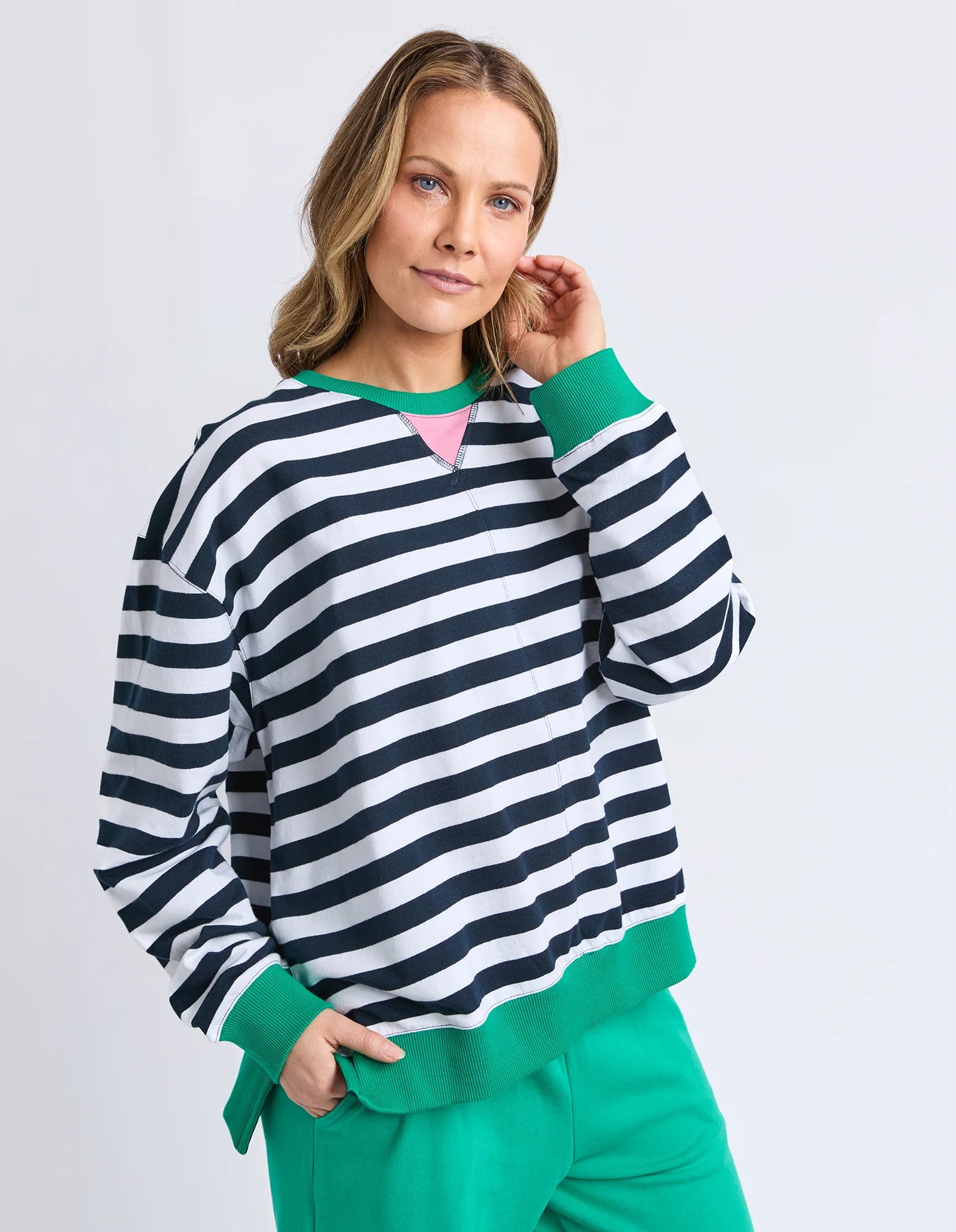 elm - Maps Crew Navy & White Stripe