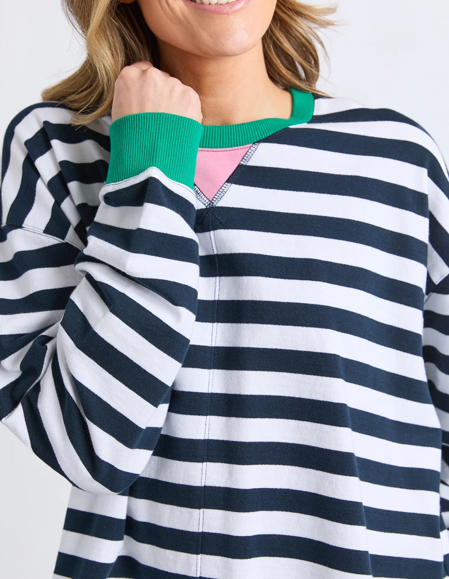 elm - Maps Crew Navy & White Stripe