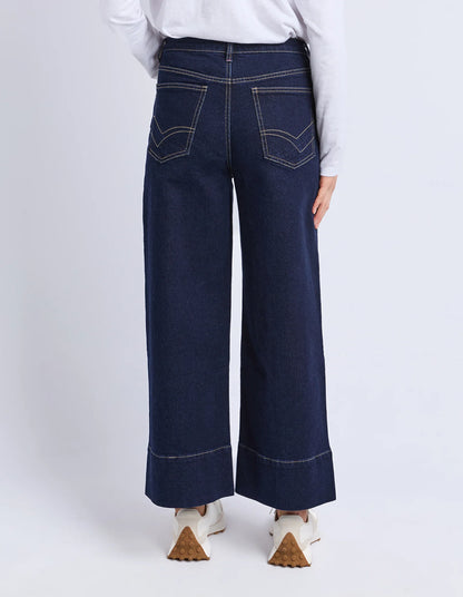 elm - Ando Pin Tuck Jean Dark Blue Wash