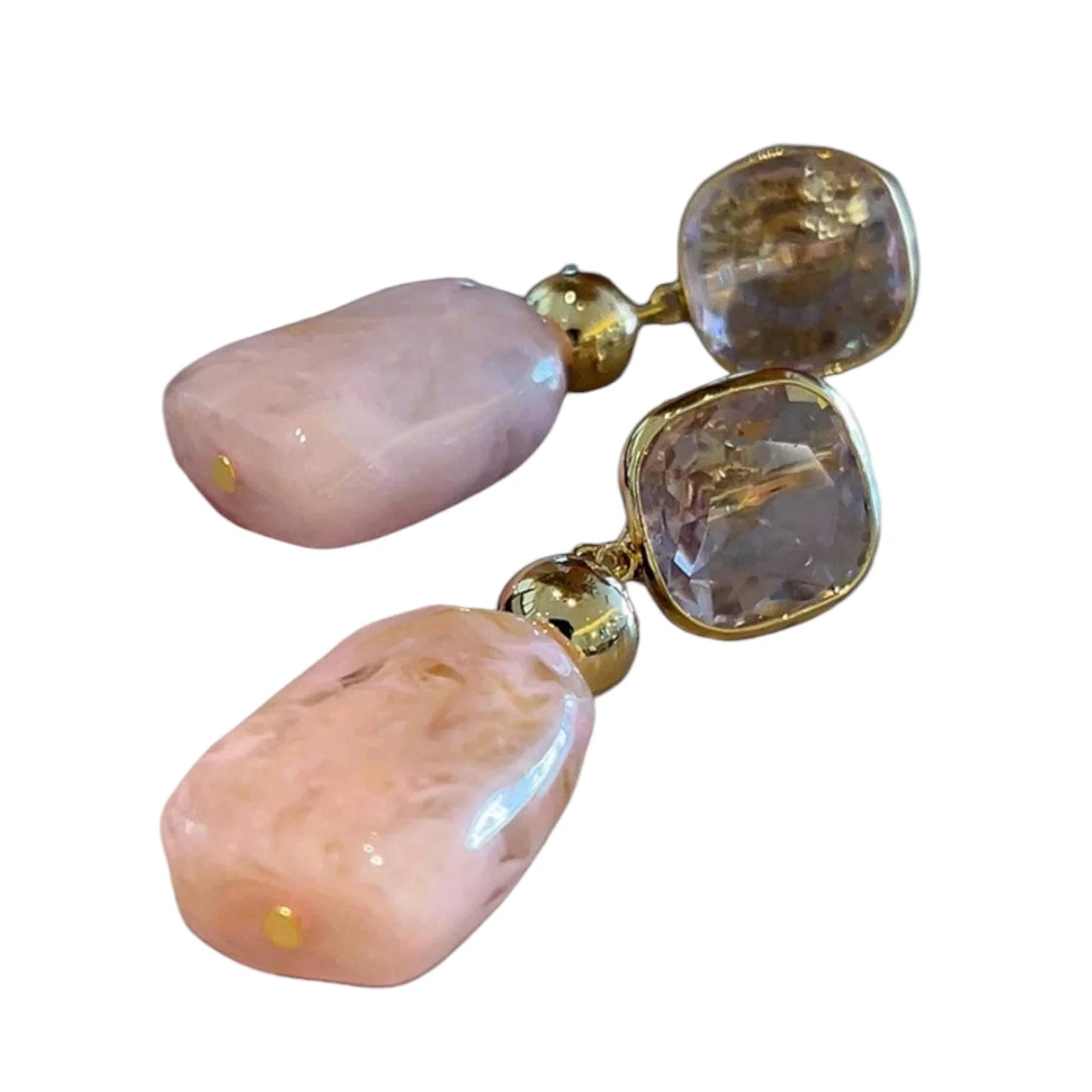 Sunny Hazel x HUNTED - Aggie Acrylic Statement Earrings,Pink