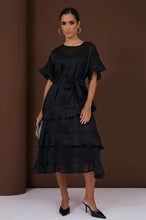 Load image into Gallery viewer, Alana Ramie Midi Dress (Black)
