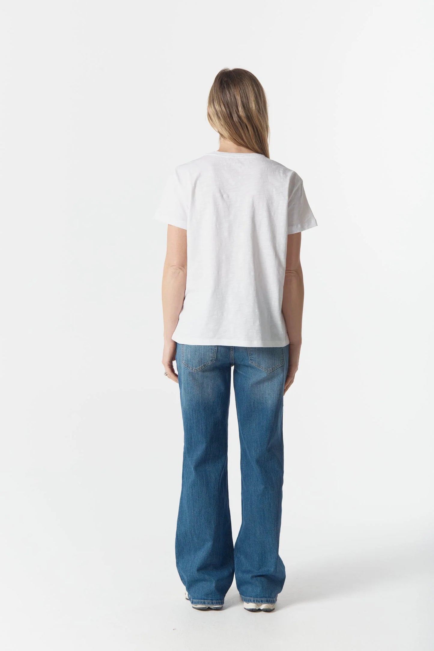 cloth+paper+scissors - Low Sun Wide Leg Jean - Denim Blue