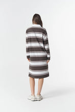 Load image into Gallery viewer, cloth+paper+scissors - The Go To Rugby Dress - Chocolate Torte/Pink
