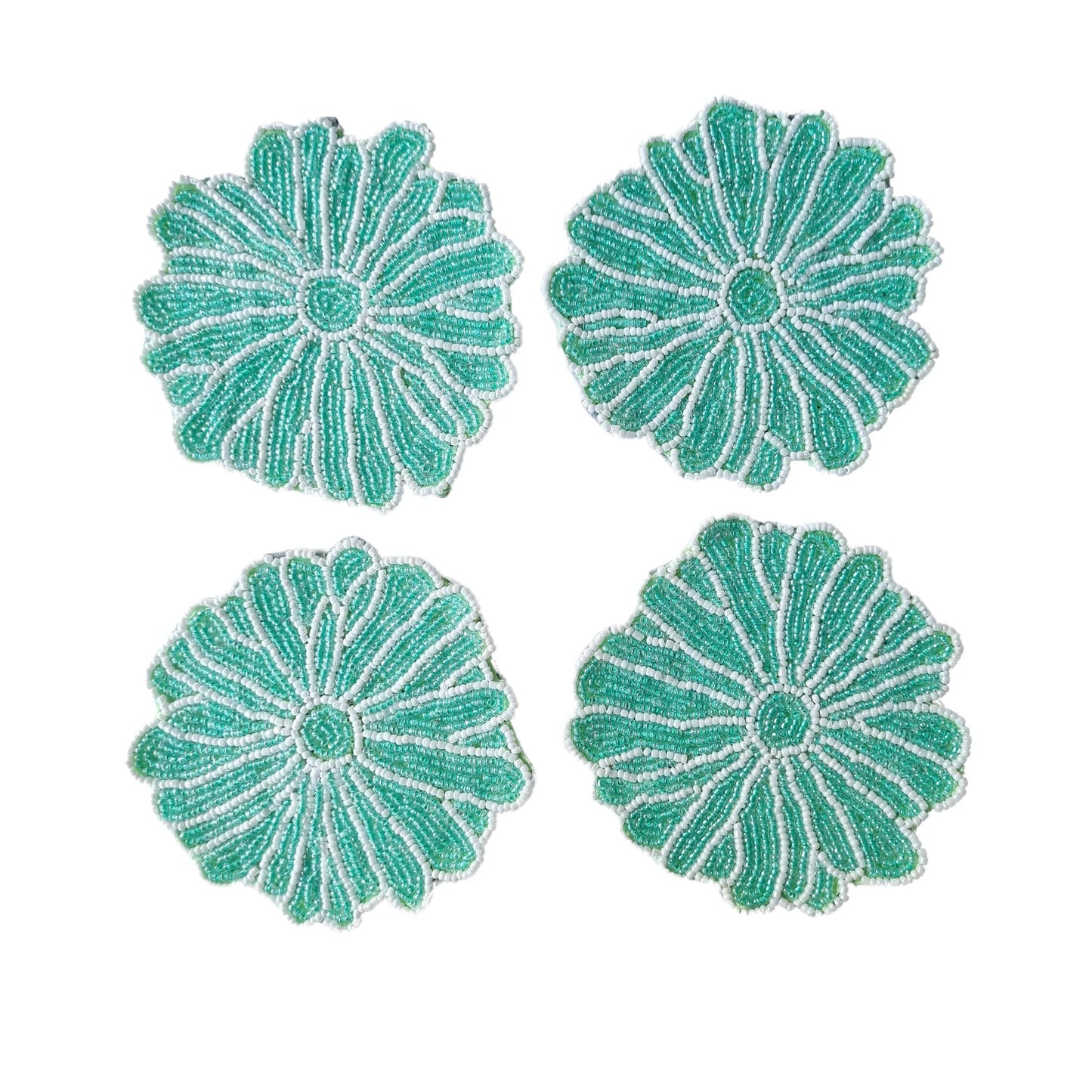 ZODA - Beaded Coaster Set Flower