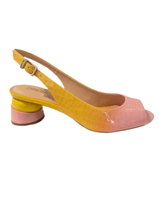 Chrissie - RUBY Croc Coral Blush