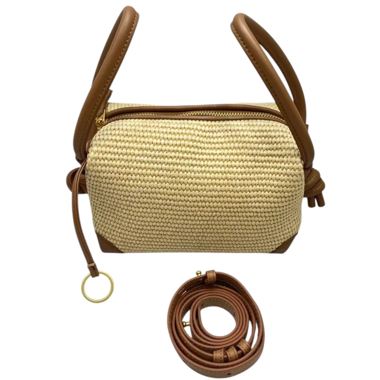 L'ORA D'ORO TAYLOR - Raffia Multi-Way Bag in Tan