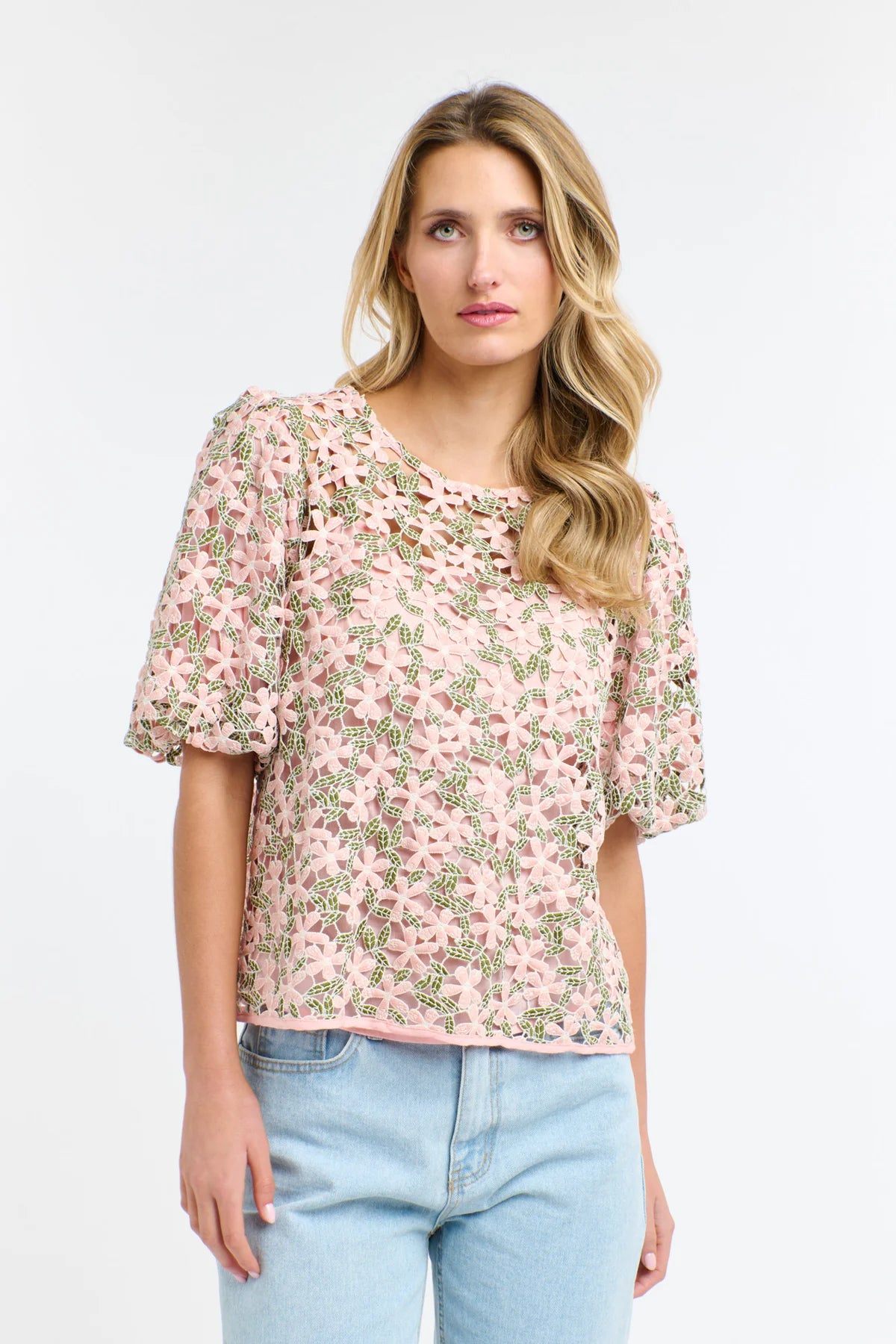 365 Days - Secret Garden Top Blush Floral