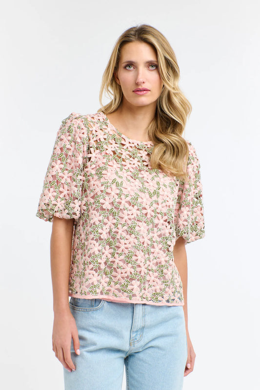 365 Days - Secret Garden Top Blush Floral