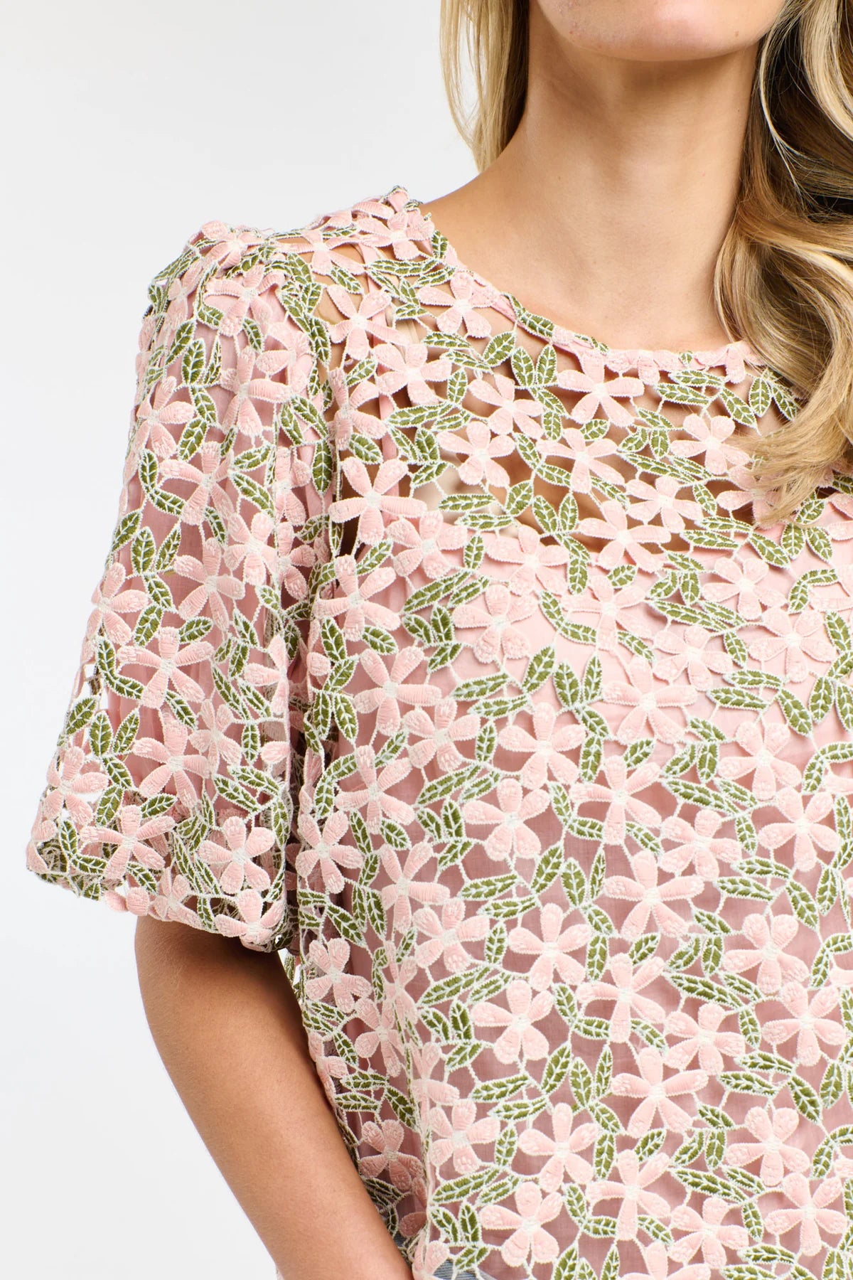 365 Days - Secret Garden Top Blush Floral