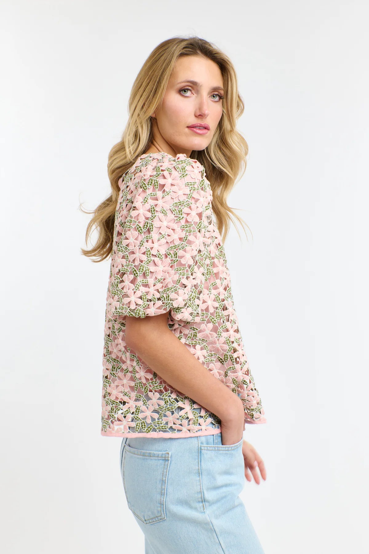 365 Days - Secret Garden Top Blush Floral