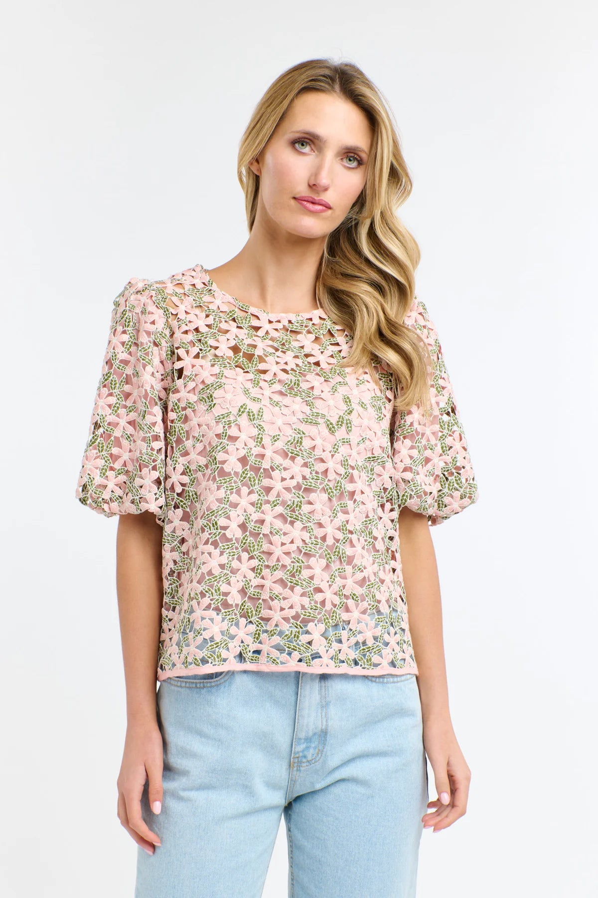 365 Days - Secret Garden Top Blush Floral