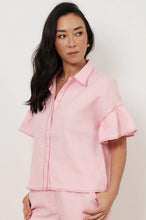 Load image into Gallery viewer, adorne - ALEX CONTRAST STITCH LINEN SHIRT (PINK)
