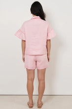 Load image into Gallery viewer, adorne - ALEX CONTRAST STITCH LINEN SHIRT (PINK)
