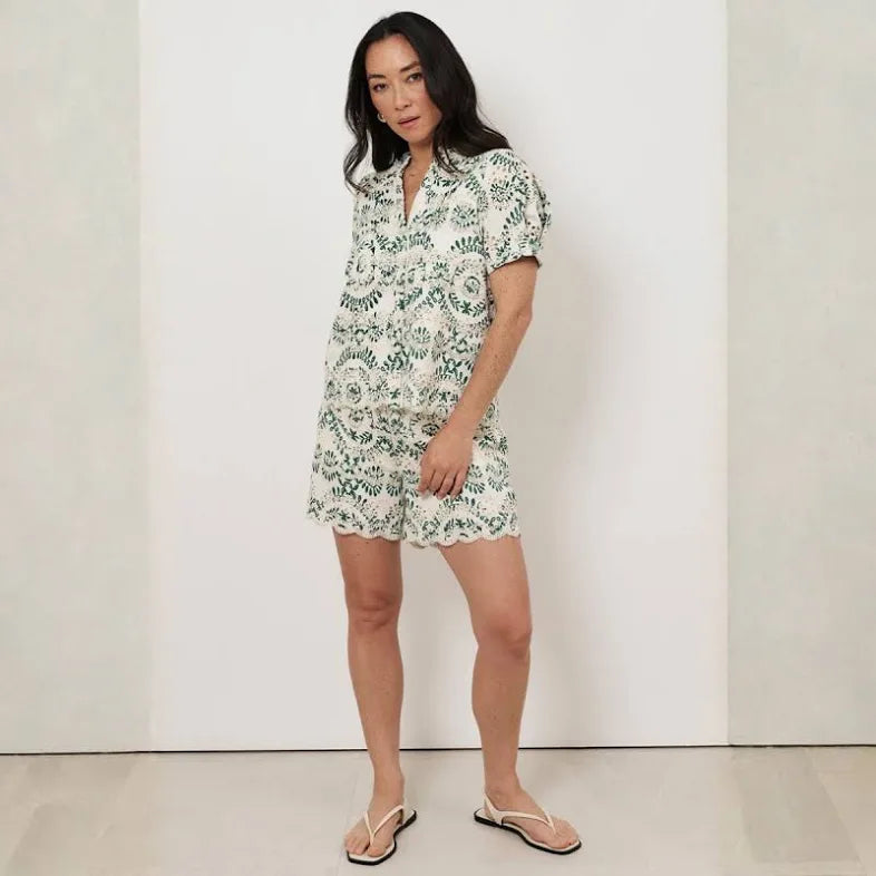 adorne  - Haven Embroidered Shorts