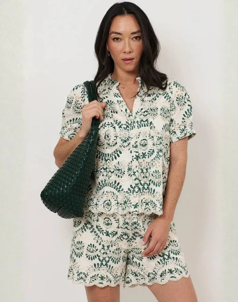 adorne  - Haven Embroidered Shorts