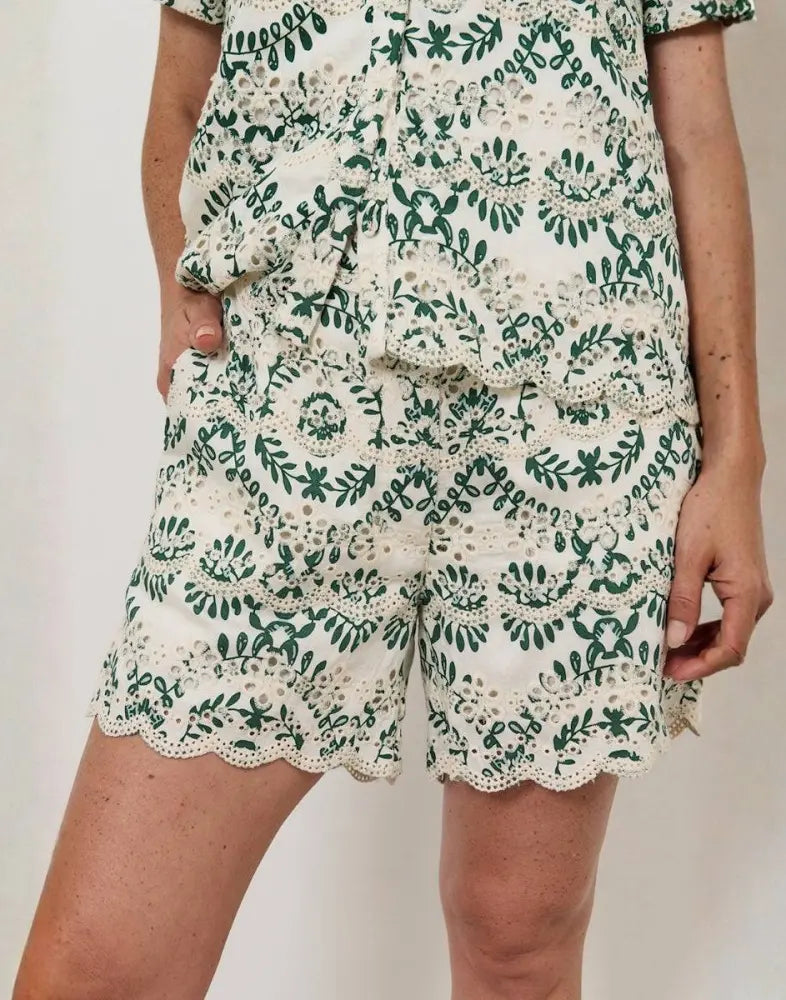 adorne  - Haven Embroidered Shorts