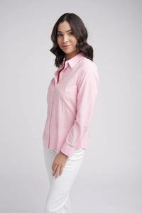 Goondiwindi Cotton - Classic Pale Pink/White Stripe Cotton Shirt