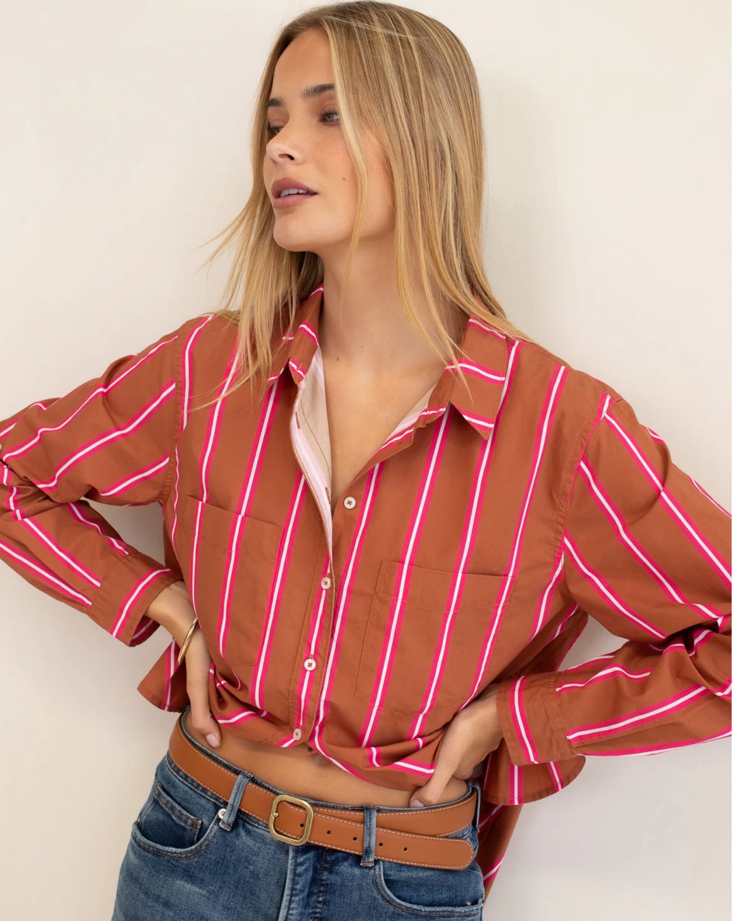 HUT - Cotton Poplin Shirt Stripe Me Lucky