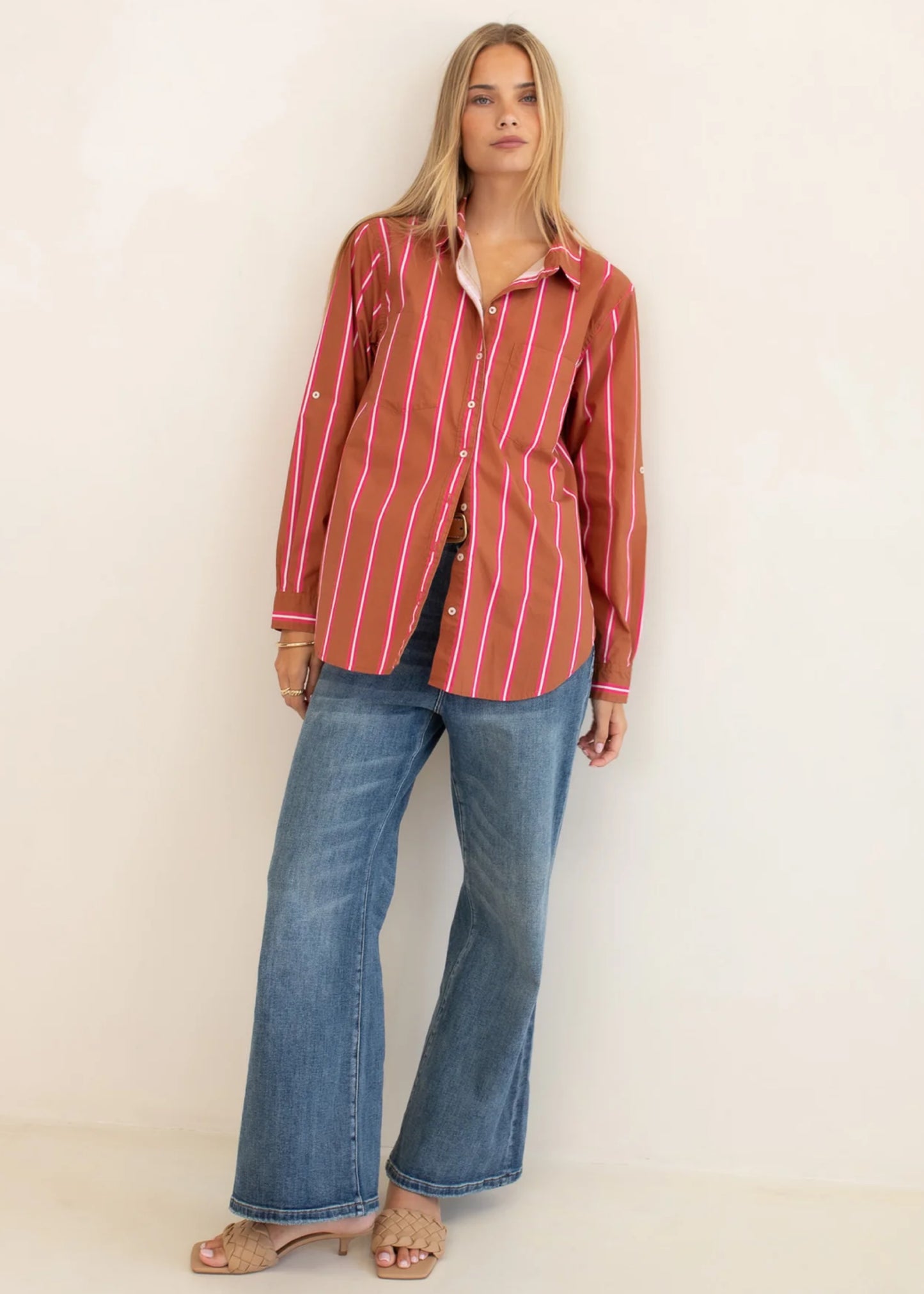 HUT - Cotton Poplin Shirt Stripe Me Lucky