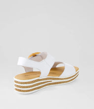 Load image into Gallery viewer, Django &amp; Juliette - Cubbie White Leather Sandals
